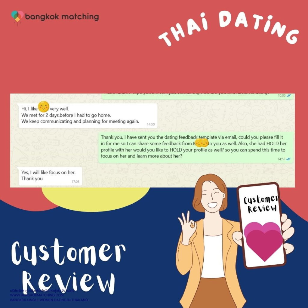 best thailand dating customer review and success story of bangkok matching's dating client